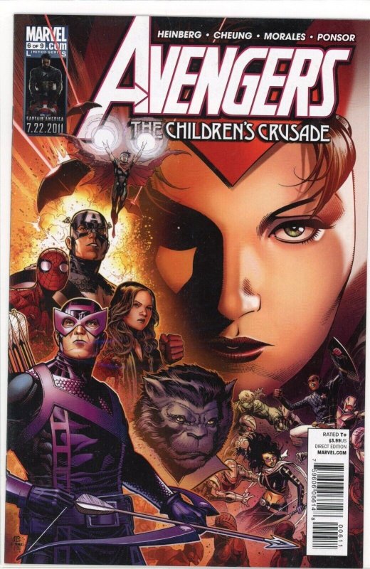 Avengers: The Children's Crusade #6 (Marvel Comics, 2011), raw comic book in NM 9.4 condition — front cover