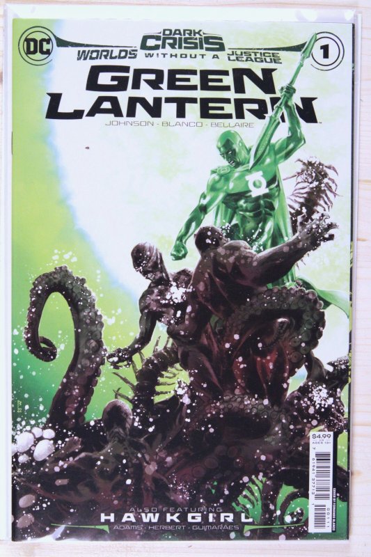 Dark Crisis: Worlds Without a Justice League - Green Lantern #1 (DC Comics, 2022), raw comic book in 9.6 condition — front cover