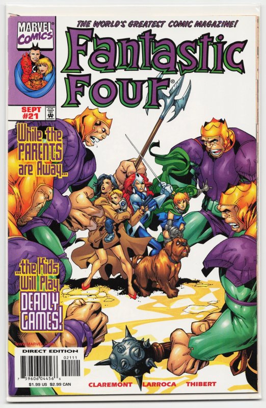 Fantastic Four #21 (Marvel Comics, 1999), raw, ungraded comic book — front cover