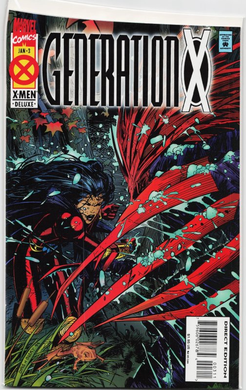 Generation X #3 (Marvel Comics, 1995), raw, ungraded comic book — front cover