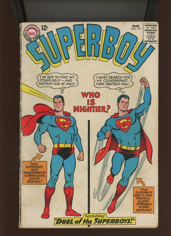 Superboy #119 (DC Comics, 1965), raw comic book in 2.0 condition — front cover