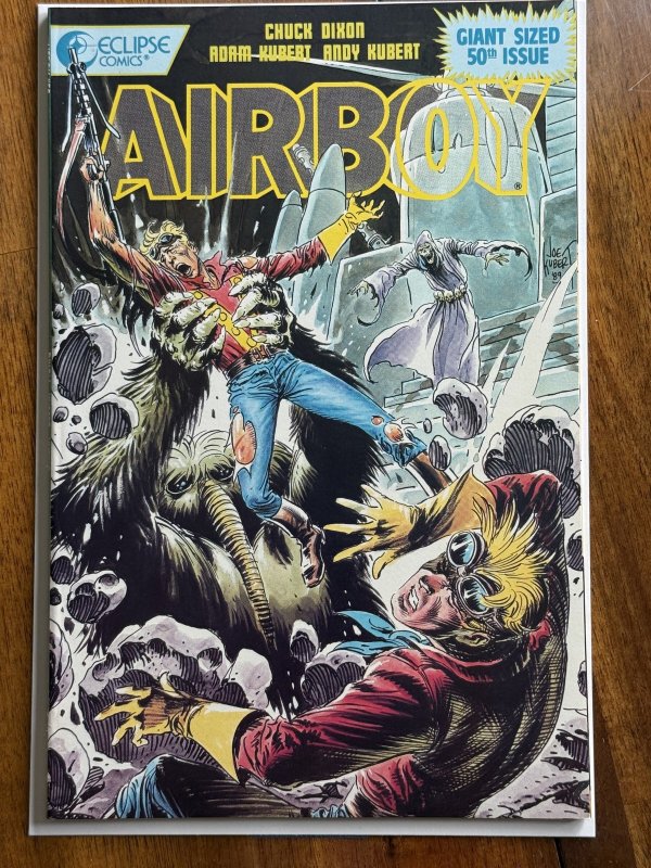 Airboy #50 (1989), raw comic book in NM- 9.2 condition — front cover