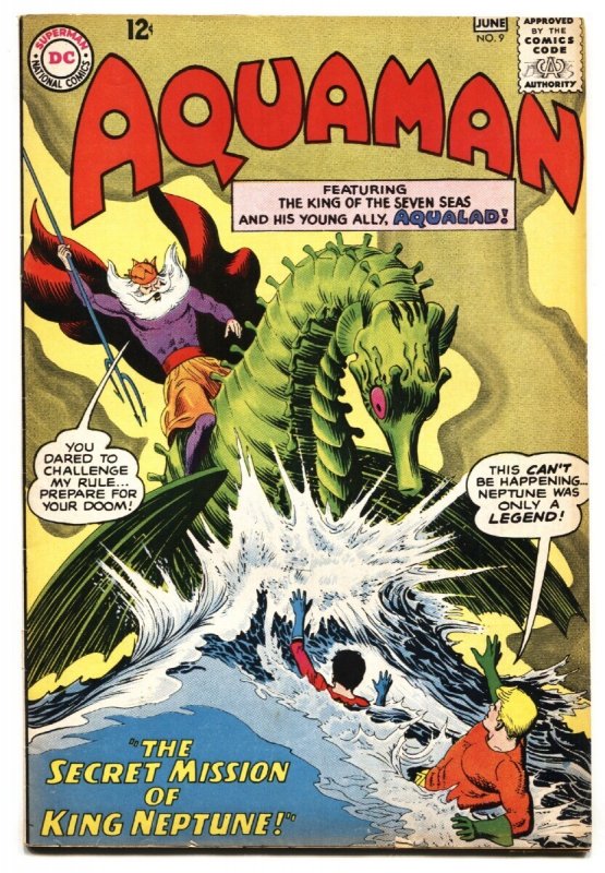 Aquaman #9 (DC Comics, 1963), raw comic book in VF- condition — front cover
