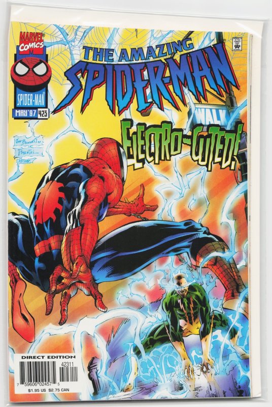 The Amazing Spider-Man #423 (Marvel Comics, 1997), raw, ungraded comic book — front cover