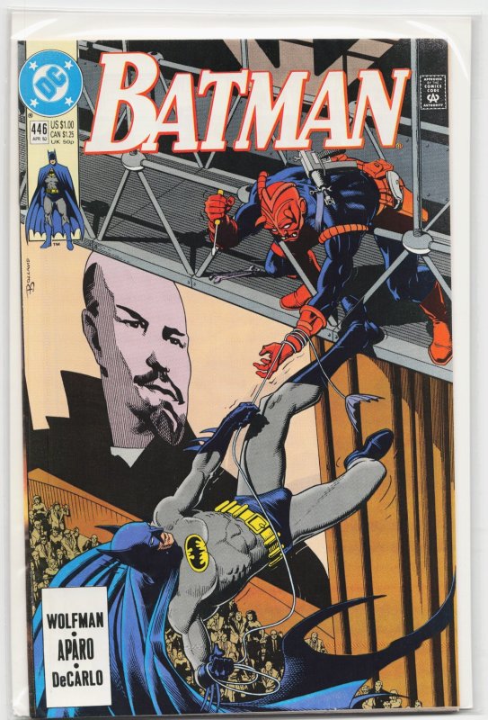 Batman #446 (DC Comics, 1990), raw, ungraded comic book — front cover