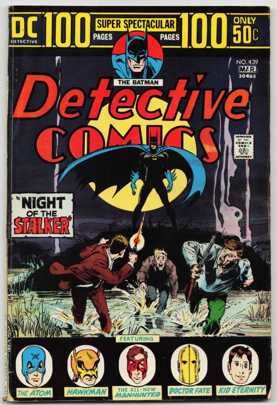 Detective Comics #439 (DC Comics, 1974), raw, ungraded comic book — front cover