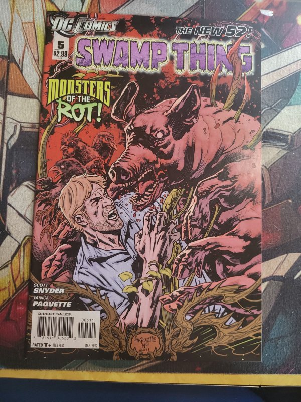 Swamp Thing #5 (DC Comics, 2012), raw, ungraded comic book — front cover