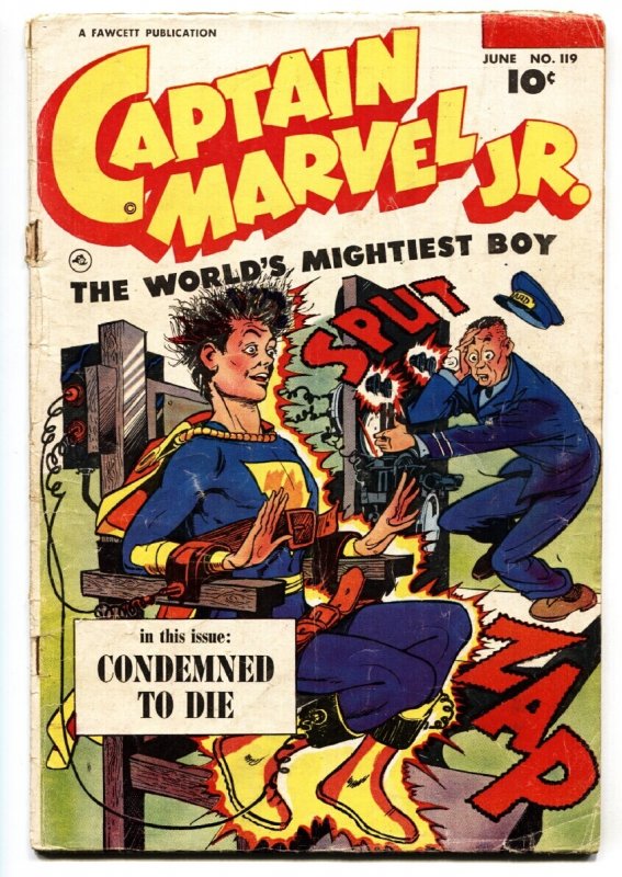 Captain Marvel Jr #119 (Fawcett Publications, 1953), raw comic book in VG condition — front cover