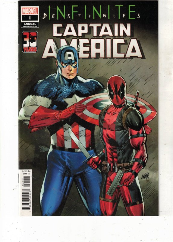 Captain America Annual Liefeld Cover (2021) Deadpool Cover Wow! NM- High-Grade! (Marvel Comics, 2021), raw comic book in NM- condition — front cover