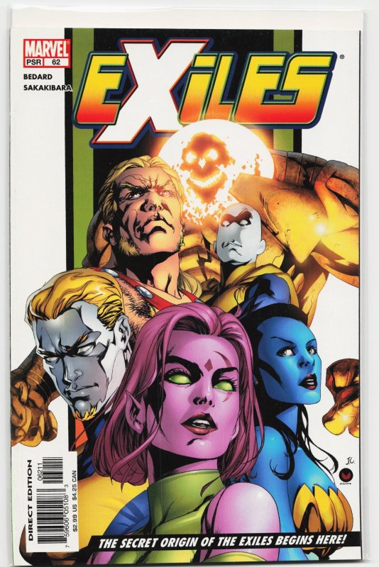 Exiles #62 (Marvel Comics, 2005), raw, ungraded comic book — front cover