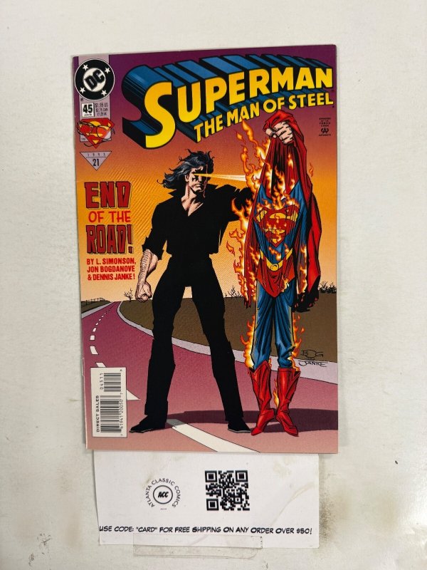 Superman the Man of Steel #45 (DC Comics, 1993), raw comic book in NM condition — front cover