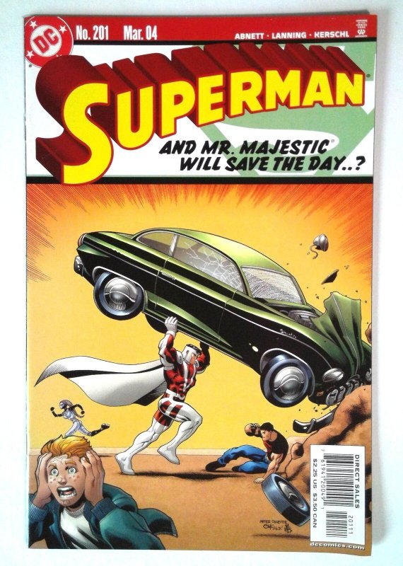 Superman #201 (DC Comics, 2004), raw comic book in VF/NM condition — front cover