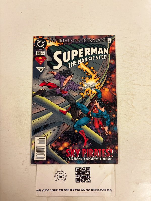 Superman the Man of Steel #51 (DC Comics), raw comic book in NM condition — front cover