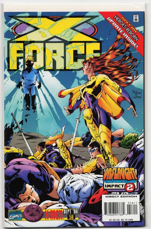 X-Force #58 (Marvel Comics, 1996), raw, ungraded comic book — front cover