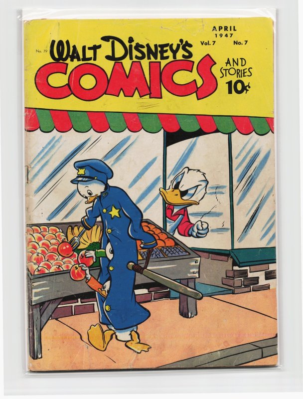 Walt Disney's Comics and Stories #79 (Dell, 1947), raw, ungraded comic book — front cover