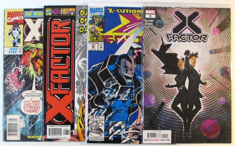 1993 X-Factor Lot of 4 #86, 128, 136, 2020 5 Marvel 1st Series Comic Books (Marvel Comics), raw, ungraded comic book — front cover