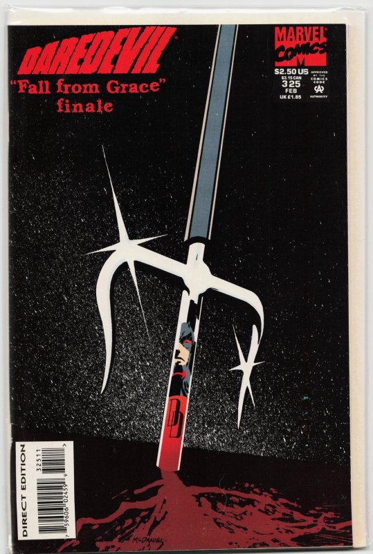 Daredevil #325 (Marvel Comics, 1994), raw, ungraded comic book — front cover