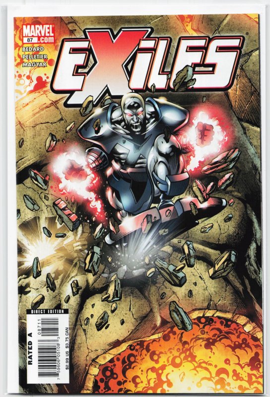 Exiles #87 (Marvel Comics, 2006), raw, ungraded comic book — front cover