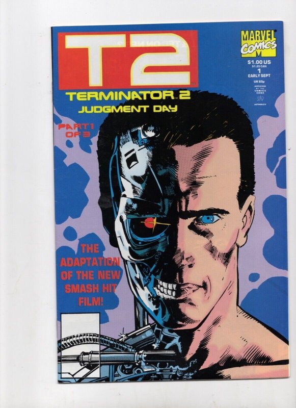 T2 #1 (Marvel Comics, 1991), raw comic book in NM 9.4 condition — front cover