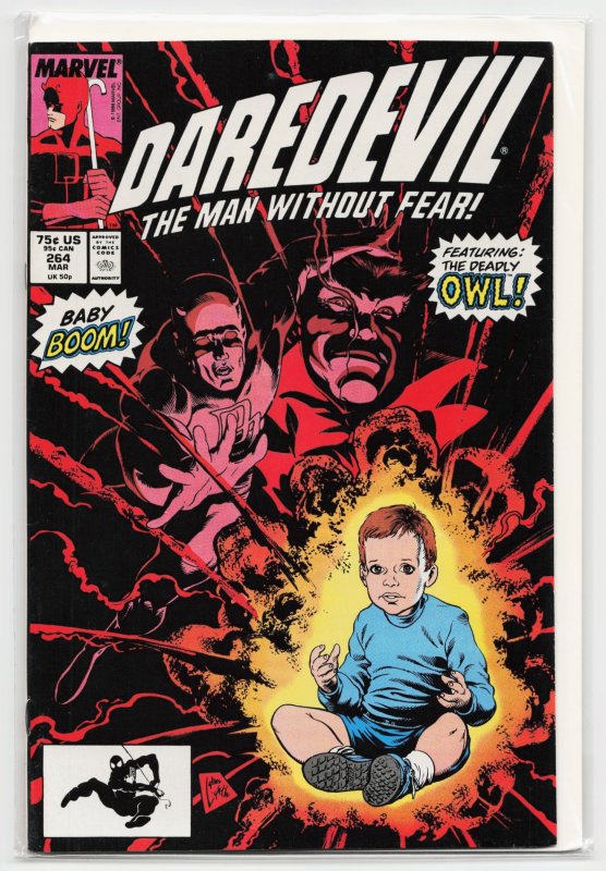 Daredevil #264 (Marvel Comics, 1989), raw, ungraded comic book — front cover