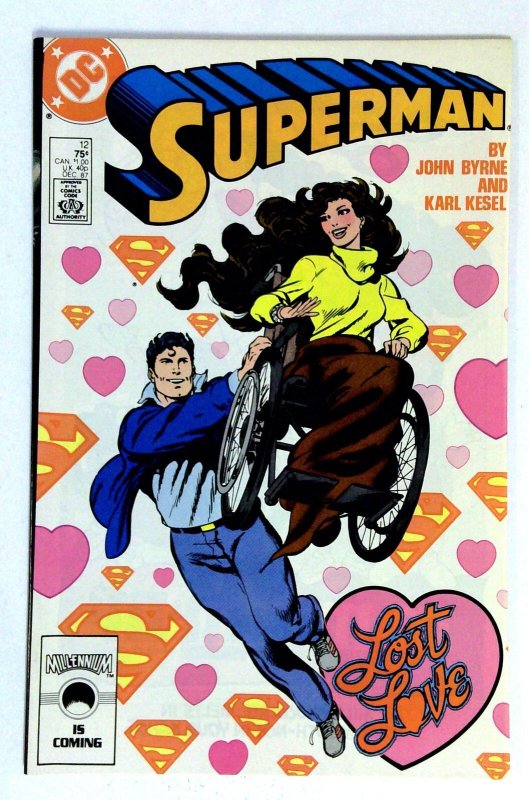 Superman #12 (DC Comics, 1987), raw comic book in NM- condition — front cover