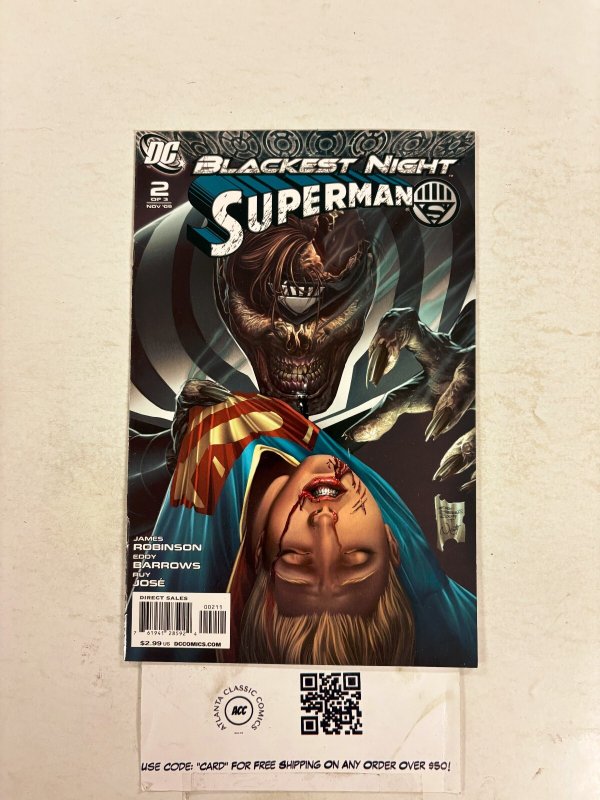 Superman Blackest Night #2 (DC Comics), raw comic book in NM condition — front cover