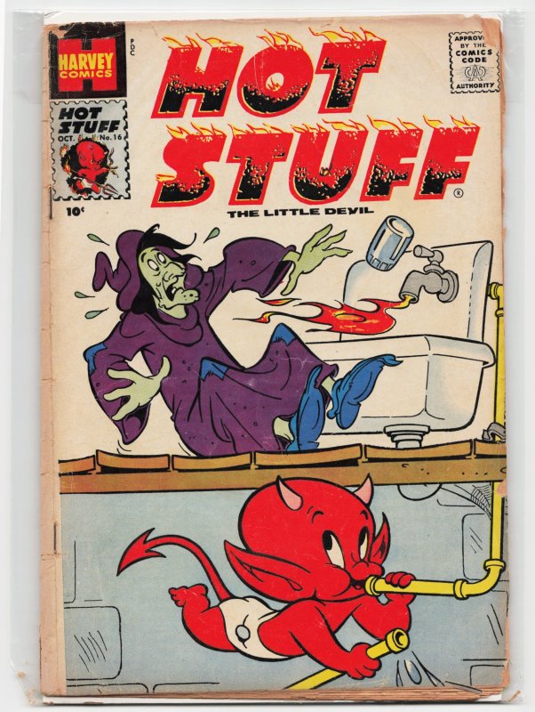 Hot Stuff the Little Devil #16 (Harvey Comics, 1959), raw, ungraded comic book — front cover
