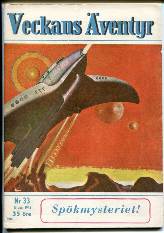 Veckans Aventyr Vol. 7 #331946-Swedish-comics-pulp Stories-Batman-Superman-VF, raw comic book in VF condition — front cover
