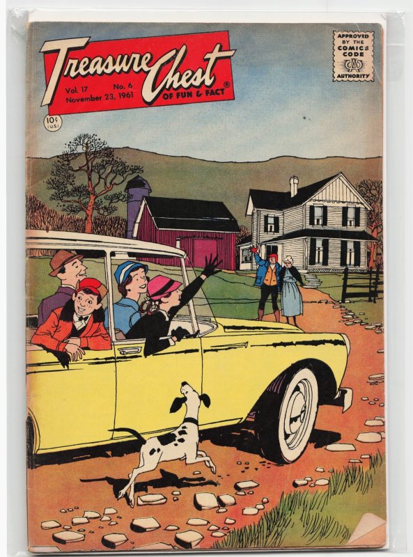 Treasure Chest of Fun & Facts #312 (1961), raw, ungraded comic book — front cover