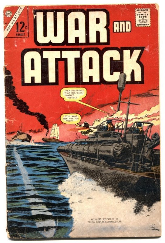 War and Attack #61 (Charlton Comics, 1967), raw, ungraded comic book — front cover