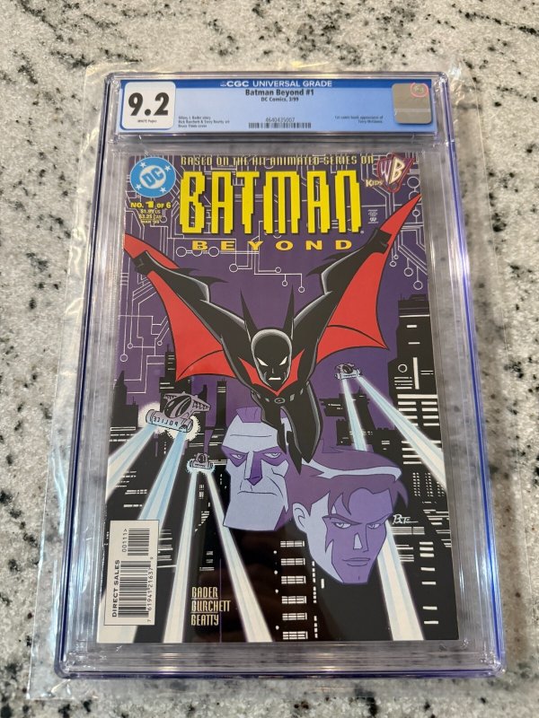 Batman Beyond #1 (DC Comics), CGC 9.2 graded comic book, Universal Blue label — front cover in its holder