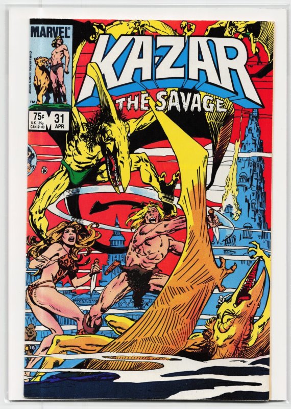 Ka-Zar the Savage #31 (1984), raw, ungraded comic book — front cover