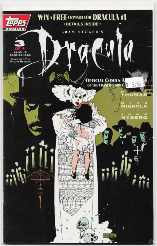 Bram Stoker's Dracula #3 (1992), raw, ungraded comic book — front cover