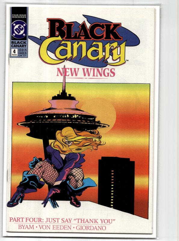 Black Canary #4 (DC Comics, 1992), raw, ungraded comic book — front cover