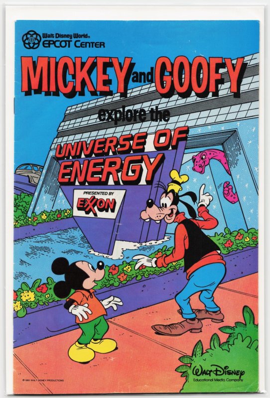 Mickey and Goofy Explore the Universe of Energy (1985) Mickey Mouse (1985), raw, ungraded comic book — front cover