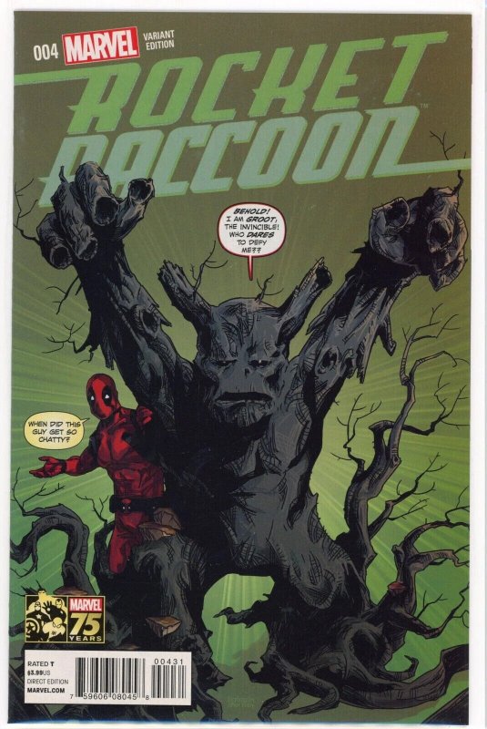 Rocket Raccoon #4 (Marvel Comics, 2014), raw comic book in NM 9.4 condition — front cover