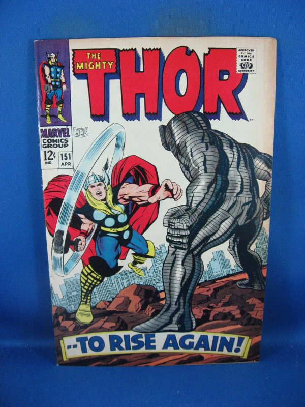 Thor #151 (Marvel Comics, 1968), raw comic book in VF condition — front cover