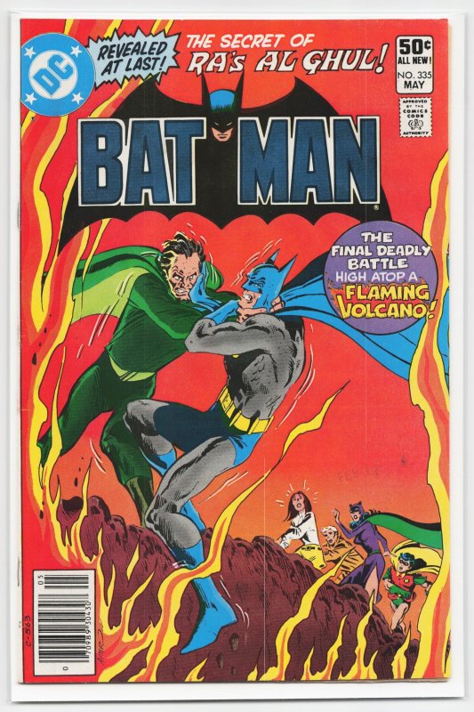 Batman #335 (DC Comics, 1981), raw, ungraded comic book — front cover