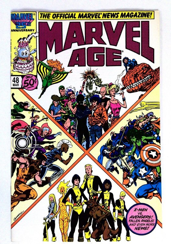 Marvel Age #48 (Marvel Comics, 1986), raw comic book in NM- condition — front cover