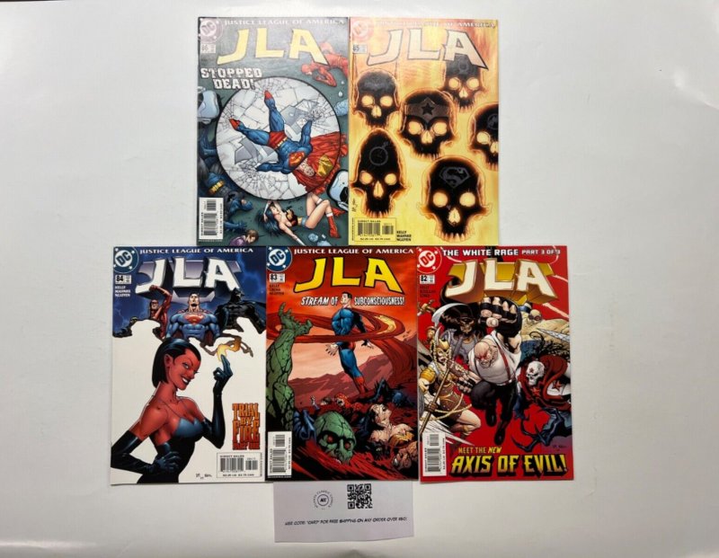 5 JLA DC Comic Books # 82 83 84 85 86 Robin Batman Superman Wonder Woman 73 JS42, raw, ungraded comic book — front cover
