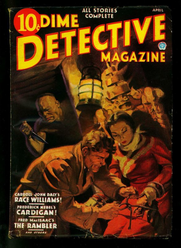 Dime Detective Pulp April 1936- Race Williams- Cornell Woolrich- G (1936), raw, ungraded comic book — front cover
