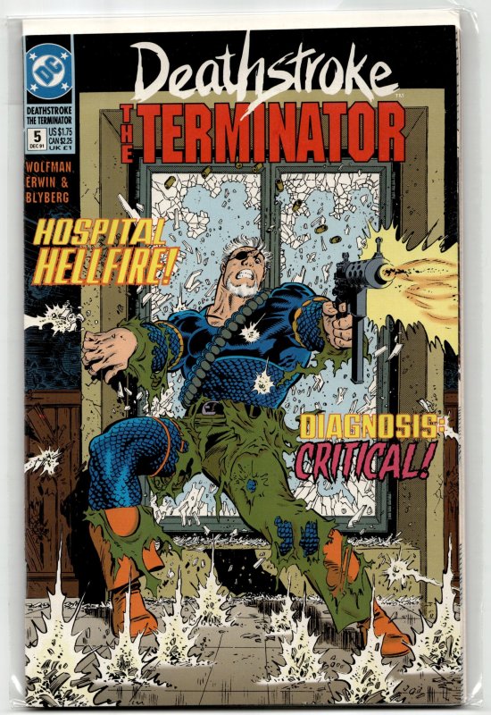 Deathstroke the Terminator #5 (DC Comics, 1991), raw, ungraded comic book — front cover