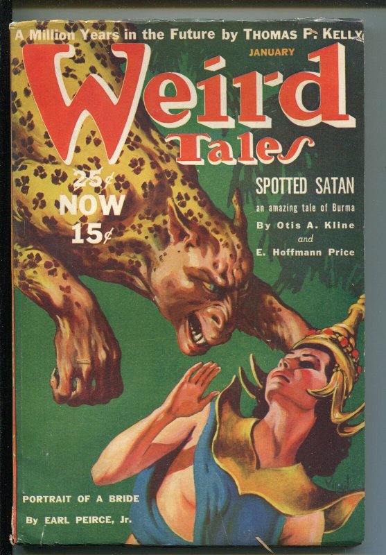 Weird Tales 01/1940-Finlay Cover-Kline-Price-Seabury QUINN-fn/vf, raw, ungraded comic book — front cover
