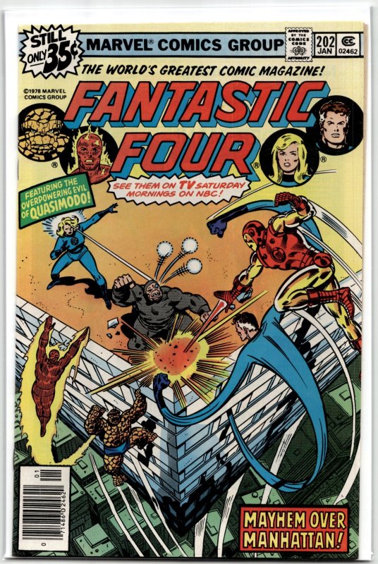 Fantastic Four #202 (Marvel Comics, 1979), raw, ungraded comic book — front cover