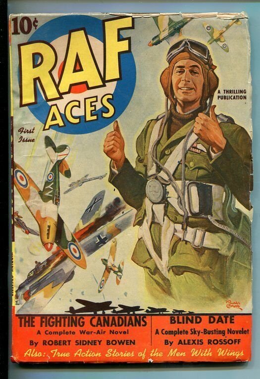 R a F Aces #1 (1941), raw, ungraded comic book — front cover