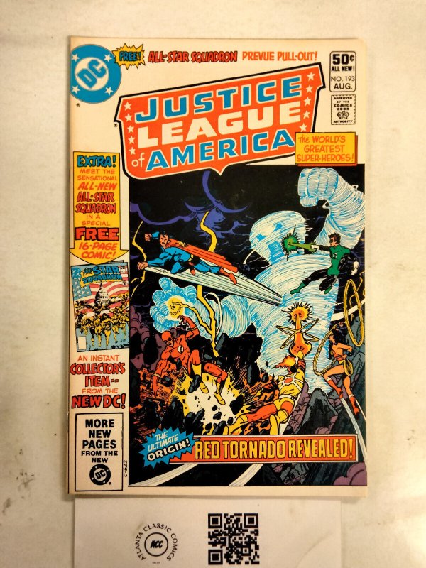 Justice League of America #193 (DC Comics), raw comic book in VF condition — front cover