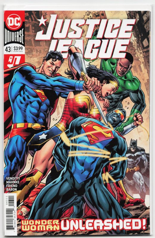 Justice League #43 (DC Comics, 2020), raw, ungraded comic book — front cover