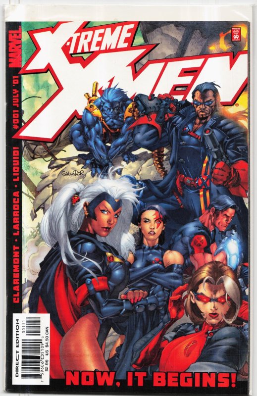 X-Treme X-Men #1 (Marvel Comics, 2001), raw, ungraded comic book — front cover
