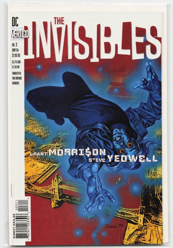 The Invisibles #3 (1994), raw, ungraded comic book — front cover