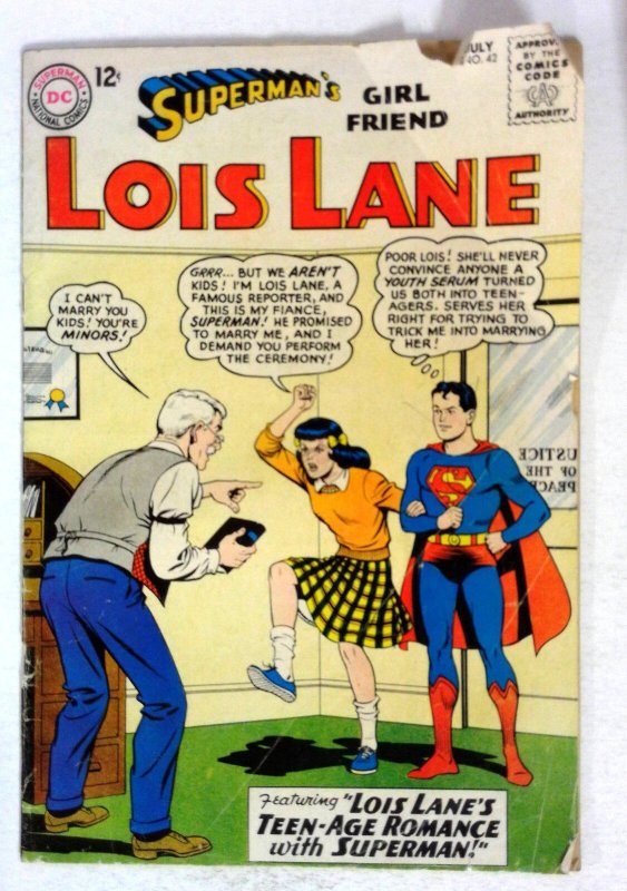 Superman's Girl Friend Lois Lane #42 (DC Comics, 1963), raw, ungraded comic book — front cover